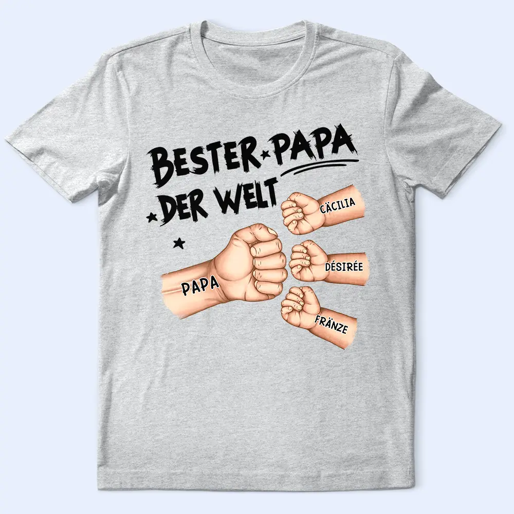 Ghettofaust Bester Papa Opa Der Welt - Personalisiertes T Shirt - Image 2