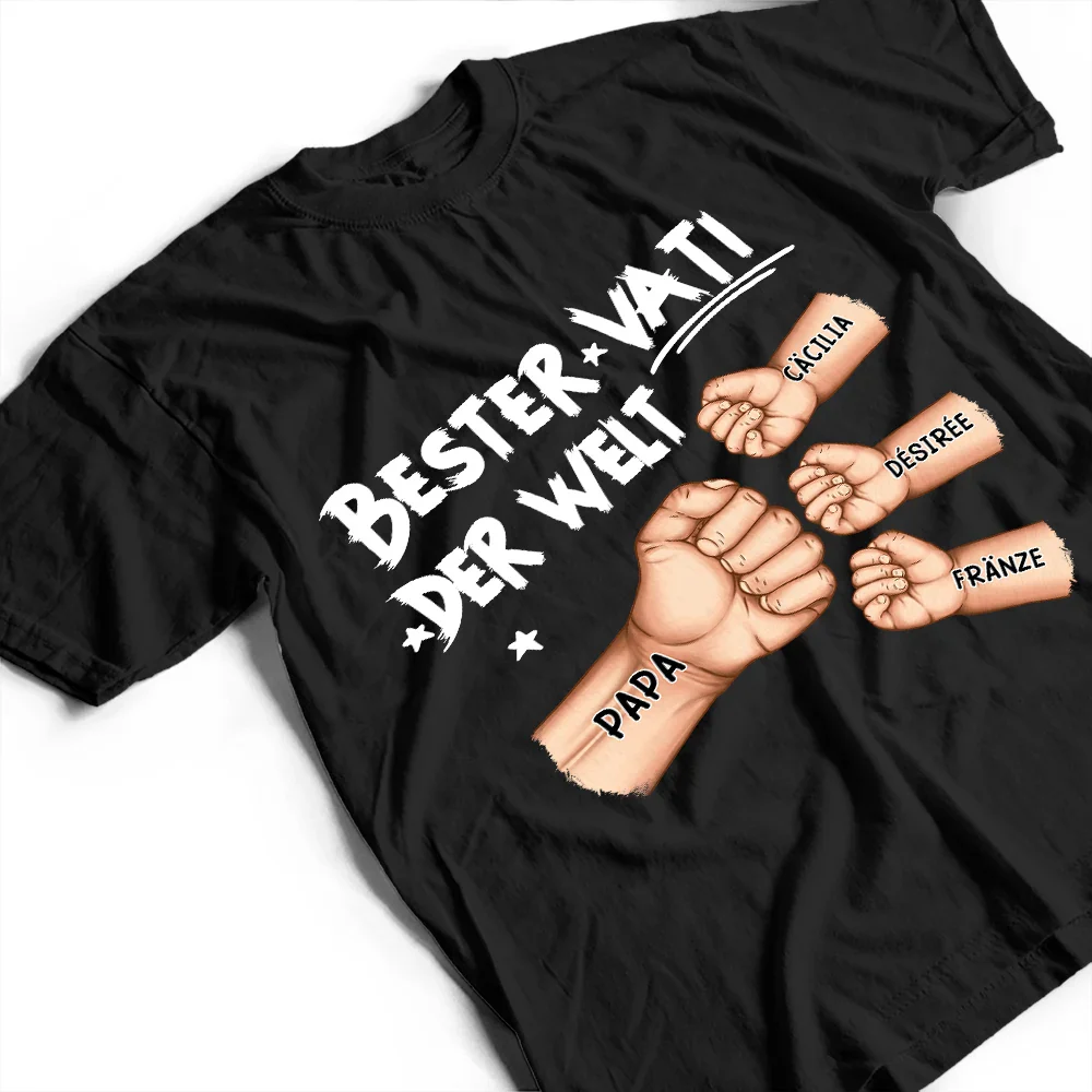 Ghettofaust Bester Papa Opa Der Welt - Personalisiertes T Shirt - Image 4