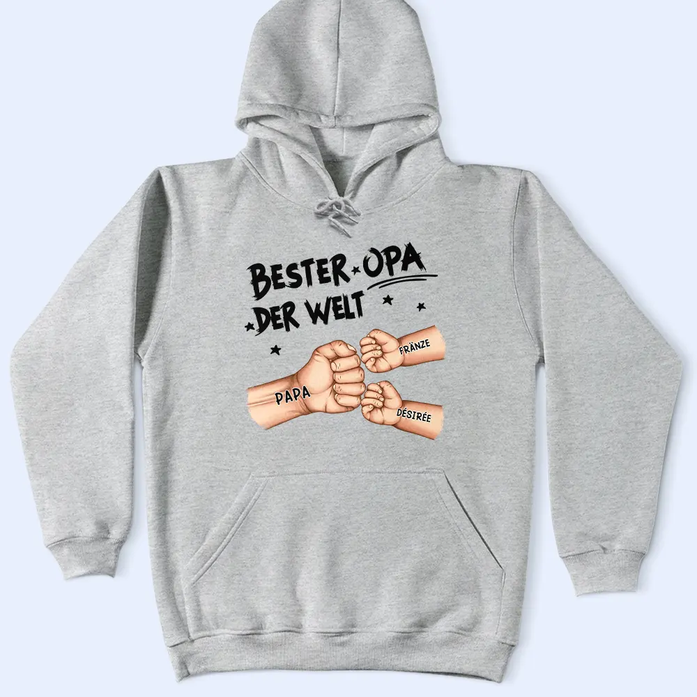 Ghettofaust Bester Papa Opa Der Welt - Personalisiertes T Shirt - Image 5