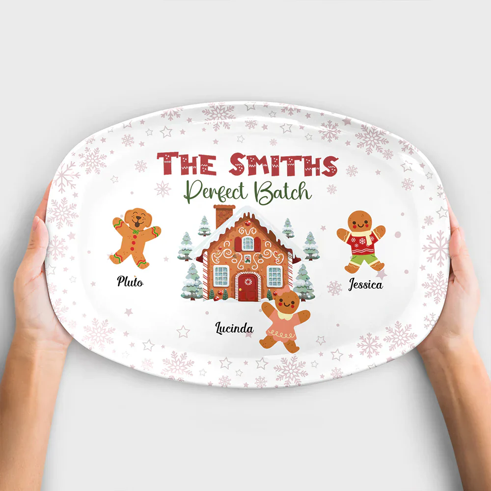 Gingerbread Cookies Grandma Grandpa Perfect Patch - Personalized Plate - Image 4