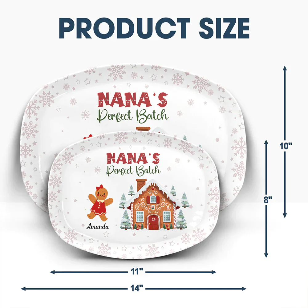 Gingerbread Cookies Grandma Grandpa Perfect Patch - Personalized Plate - Image 5