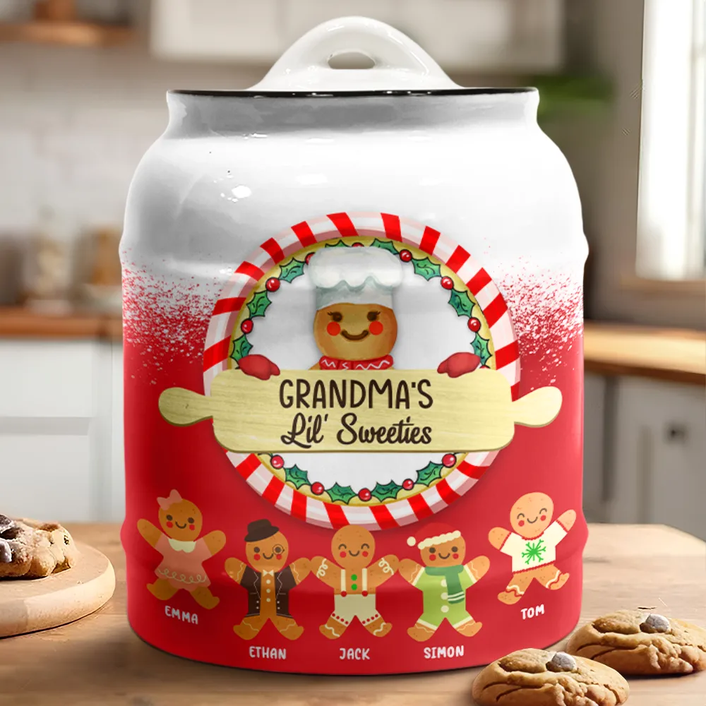 Gingerbread Grandma Lil Sweeties - Personalized Cookie Jar