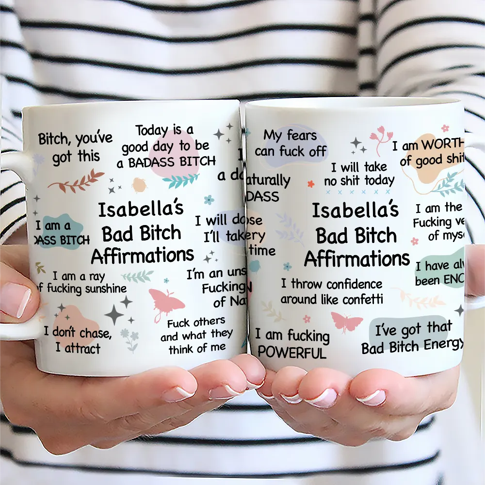 Girl's Daily Affirmations - Personalized Mug - Image 2