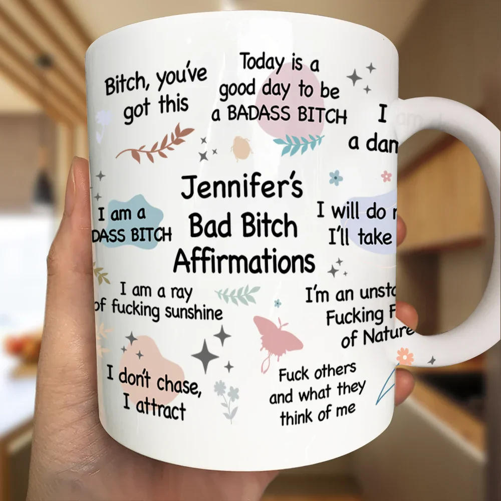 Girl's Daily Affirmations - Personalized Mug - Image 3