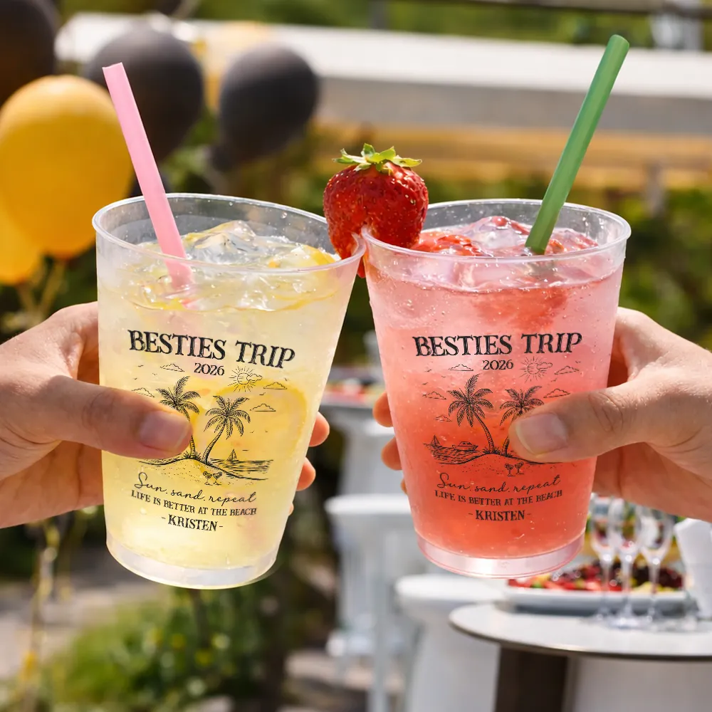 Girls Trip A Lot Of Laughter & Memories - Personalized Frosted Cups - Image 4
