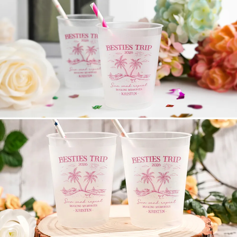 Girls Trip A Lot Of Laughter & Memories - Personalized Frosted Cups - Image 6