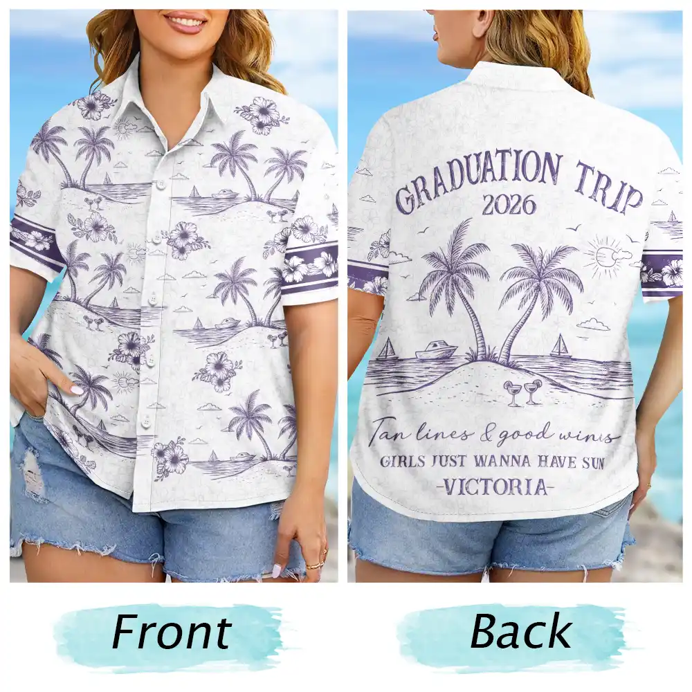 Girls Trip A Lot Of Laughter & Memories - Personalized Hawaiian Shirt - Image 6
