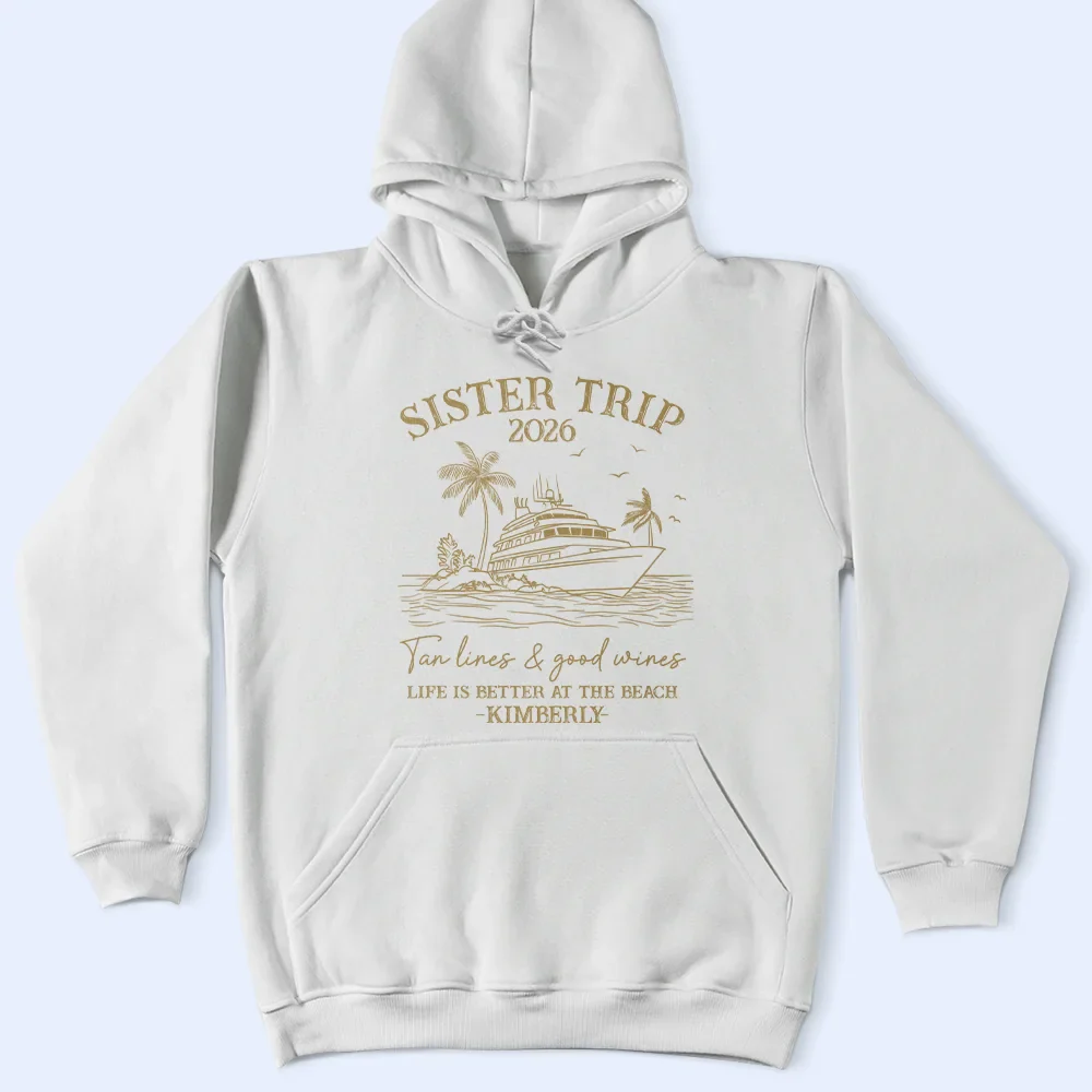 Girls Trip A Lot Of Laughter & Memories - Personalized T Shirt - Image 4