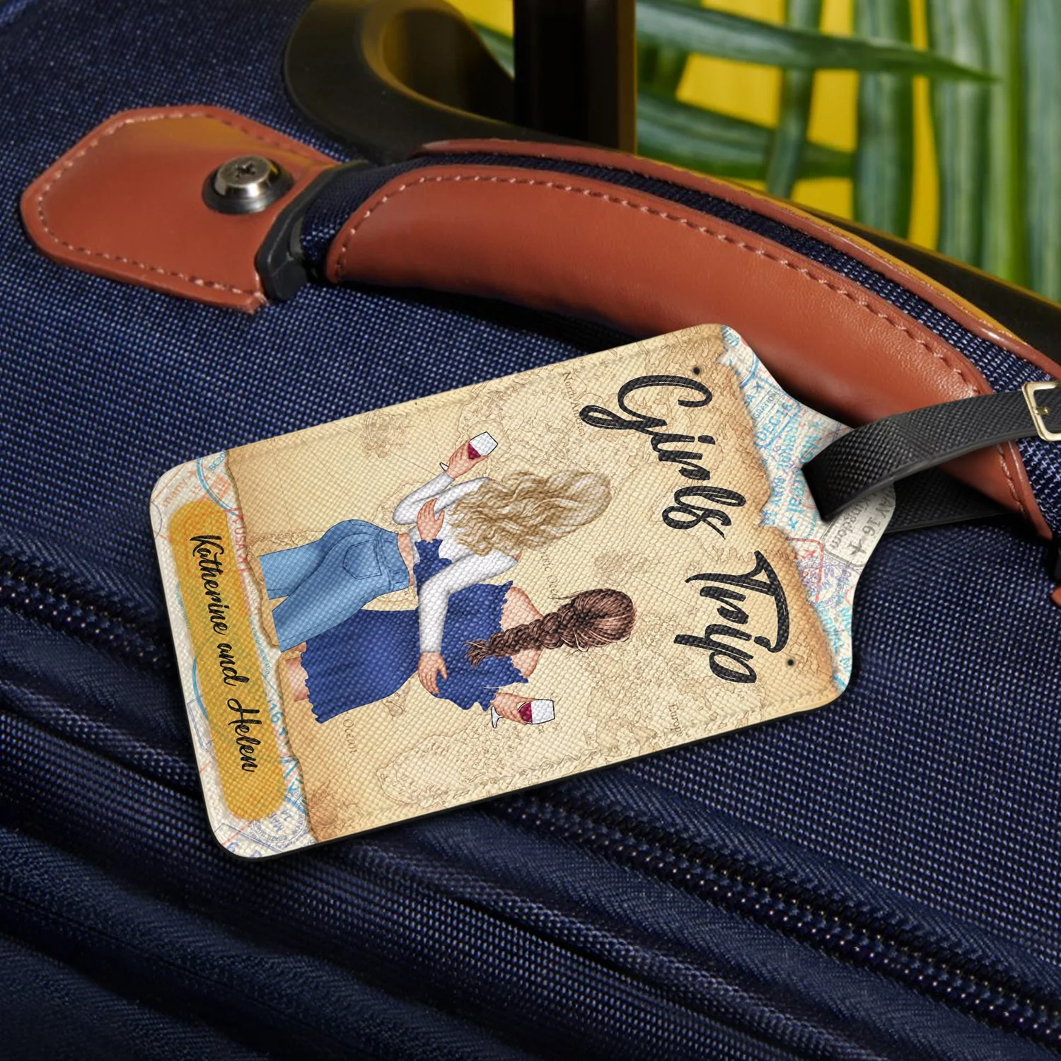Girls Trip - Gift For Besties - Personalized Luggage Tag - Image 2