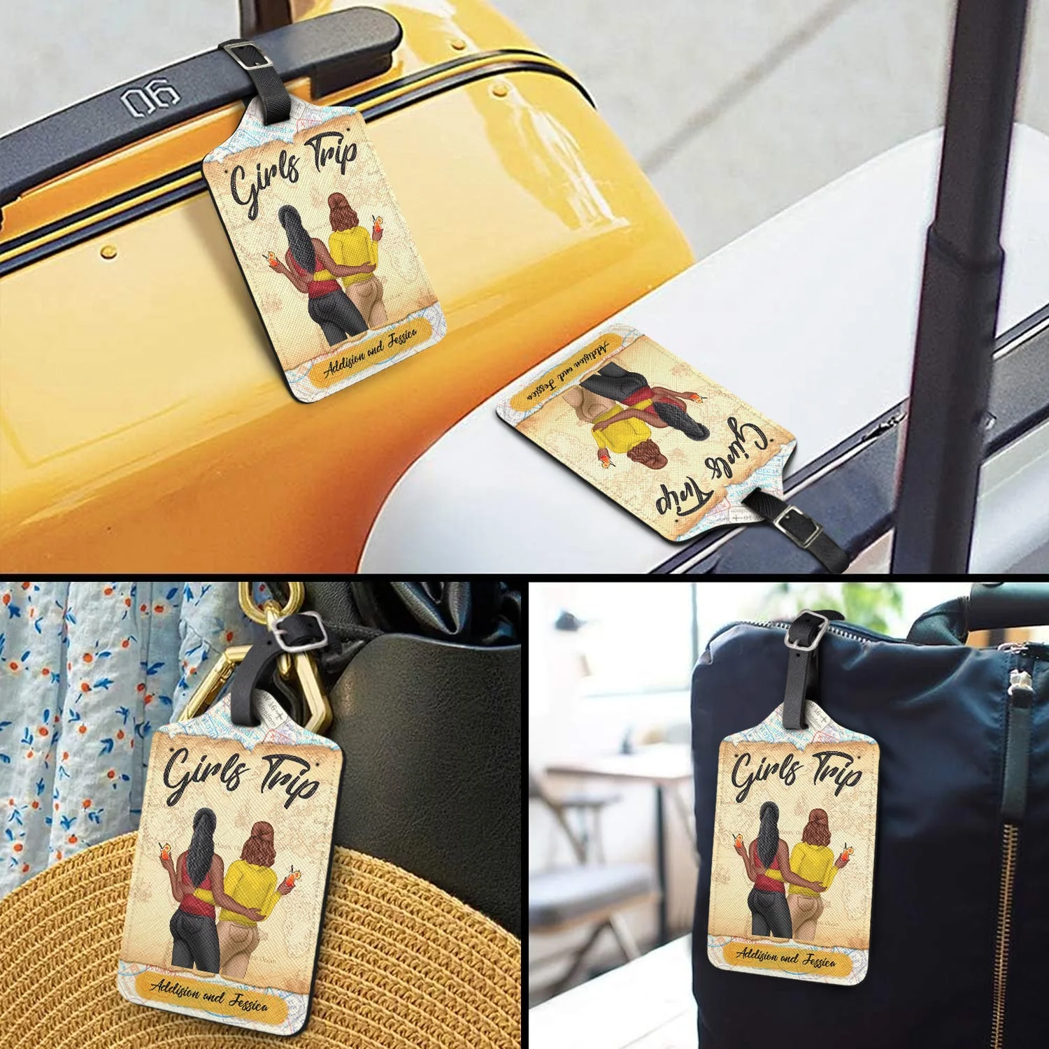 Girls Trip - Gift For Besties - Personalized Luggage Tag - Image 3