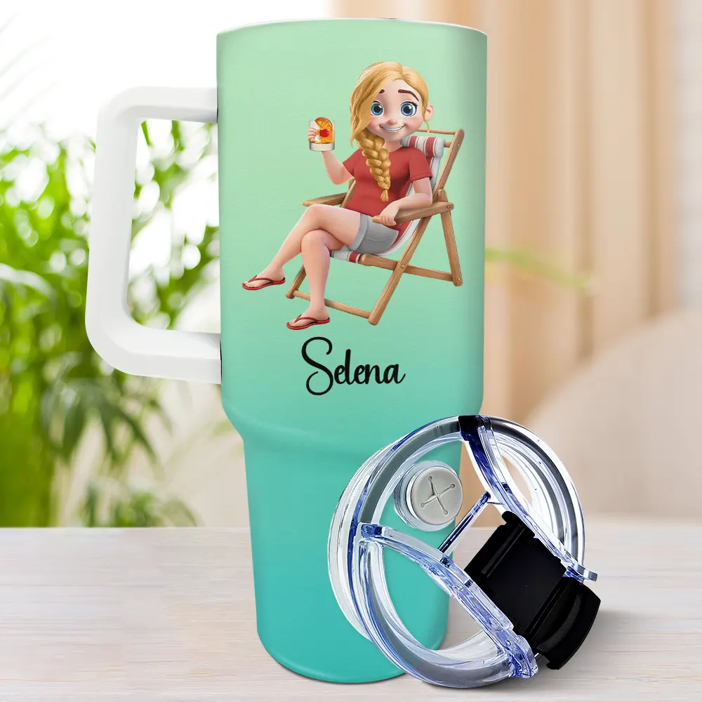 Girls Trip Lot Of Memories - Personalized 40oz Tumbler With Straw - Image 3