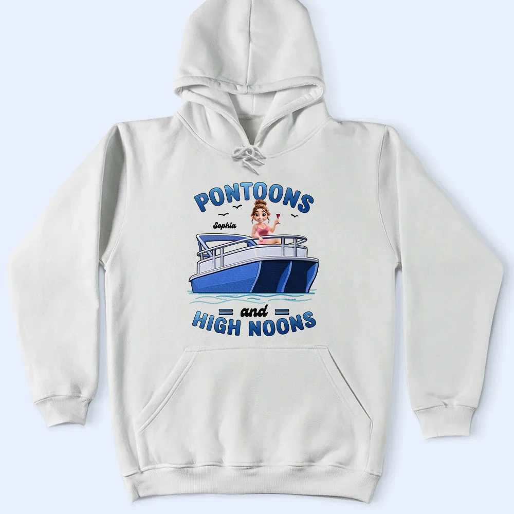Girls Trip Pontoon & High Noons - Personalized T Shirt - Image 4
