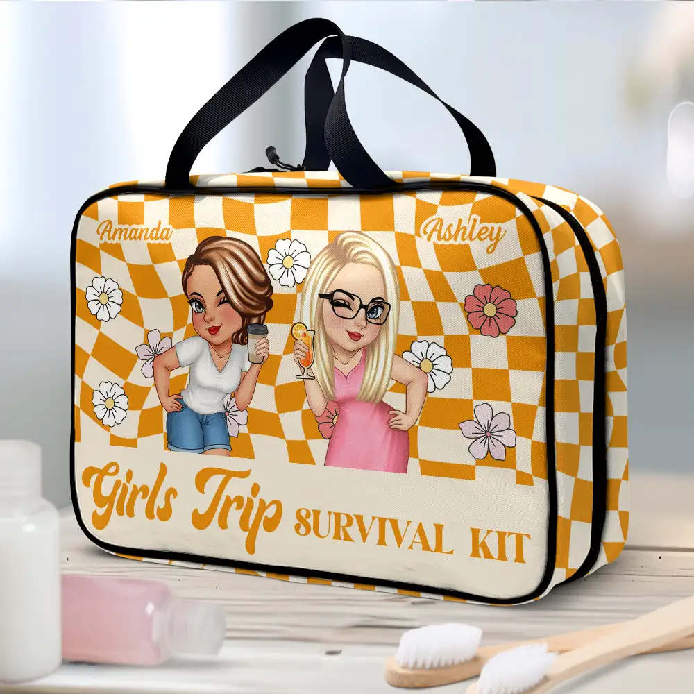 Girls Trip Survival Kit - Personalized Toiletry Bag - Image 2