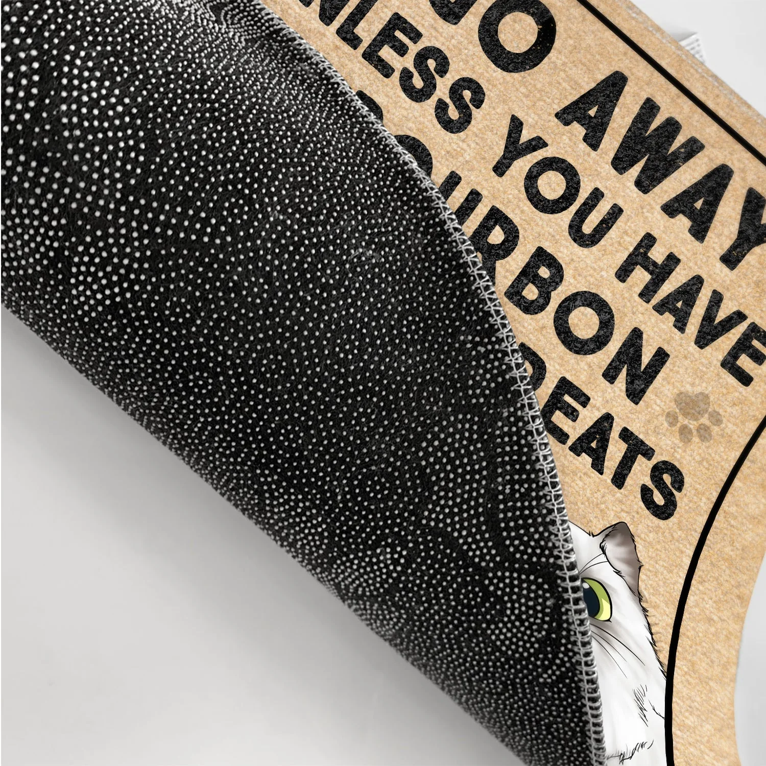 Go Away Unless You Have Alcohol And Cat Treats - Gift For Cat Lovers, Pet Owners - Personalized Doormat - Image 3