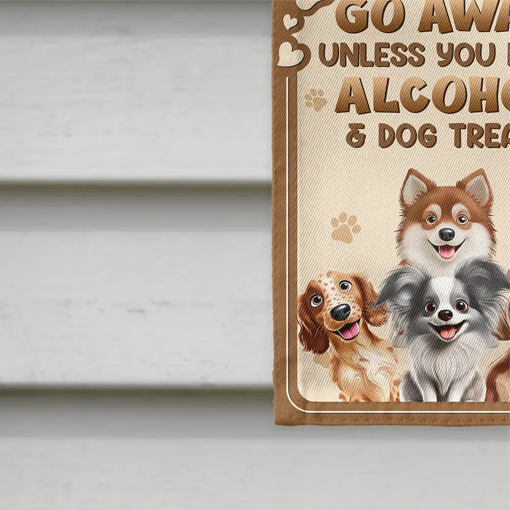 Go Away Unless You Have Alcohol And Dog Treats 3D Effect - Personalized Flag - Image 4