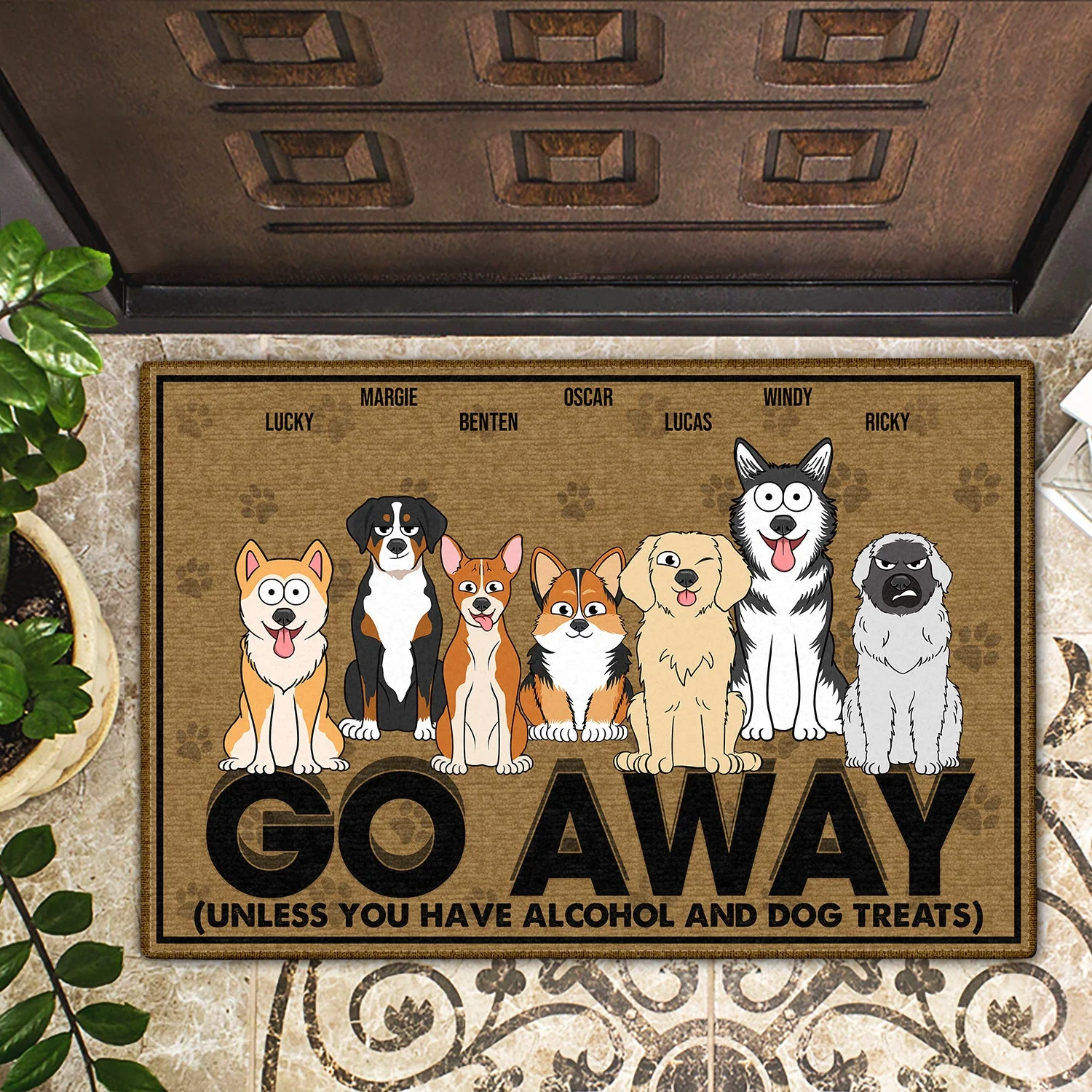 Go Away Unless You Have - Gift For Dog Lovers - Personalized Doormat - Image 2