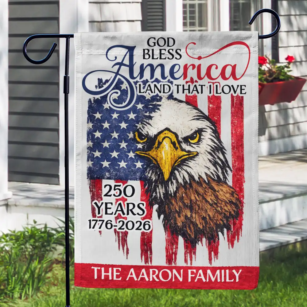 God Bless America 250 Land That We Love - Personalized Flag - Image 3