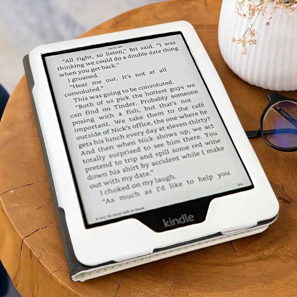 God Says I Am Bible Birth Month Flower - Personalized Kindle Paperwhite Case Kickstand - Image 3
