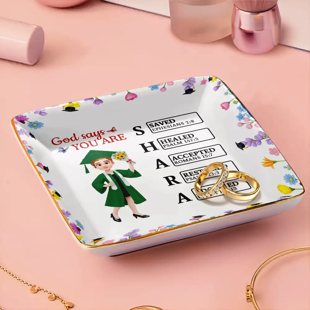God Says You Are Ready For This Next Chapter - Personalized Ring Dish - Image 3