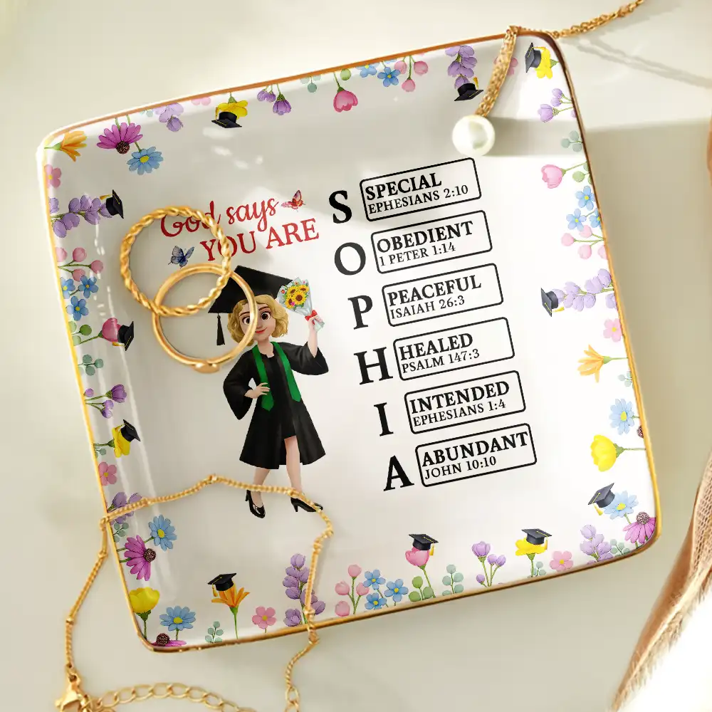 God Says You Are Ready For This Next Chapter - Personalized Ring Dish - Image 4