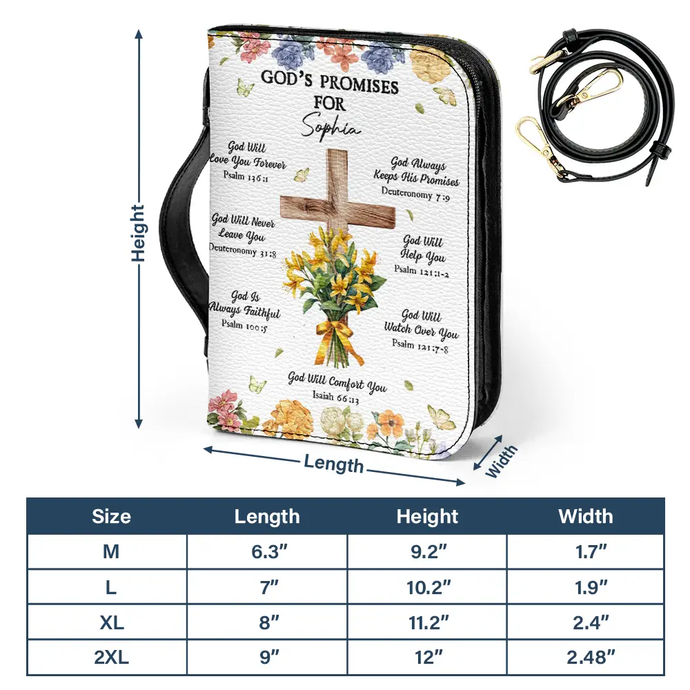 God's Promises Birth Flower Bouquet - Personalized Bible Cover - Image 5
