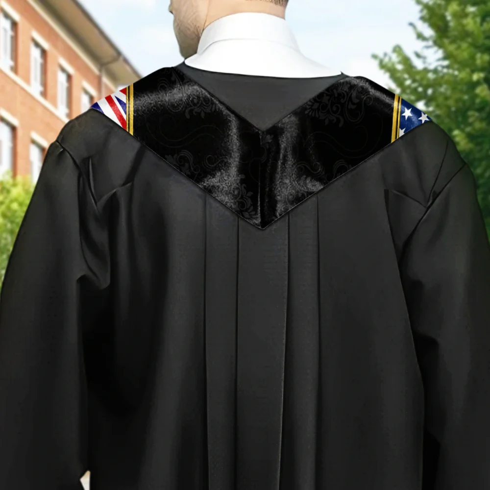 Golden Pattern Congrats Graduation - Personalized Stoles - Image 3