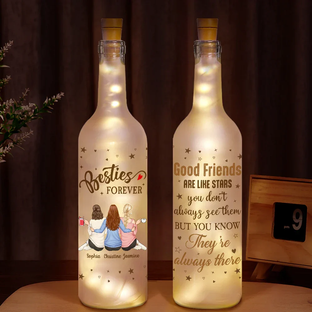 Good Friends Are Like Stars - Personalized Bottle Light