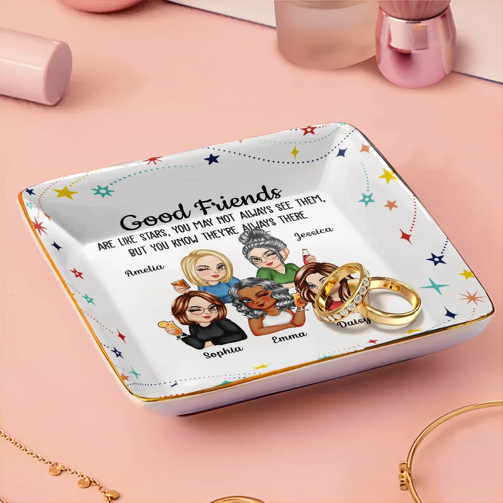 Good Friends Like Stars - Personalized Ring Dish - Image 3