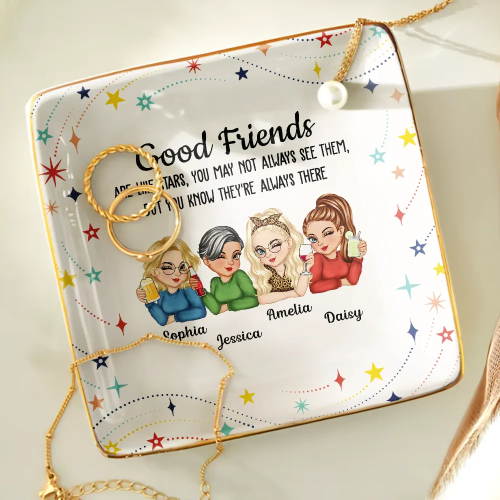 Good Friends Like Stars - Personalized Ring Dish - Image 4