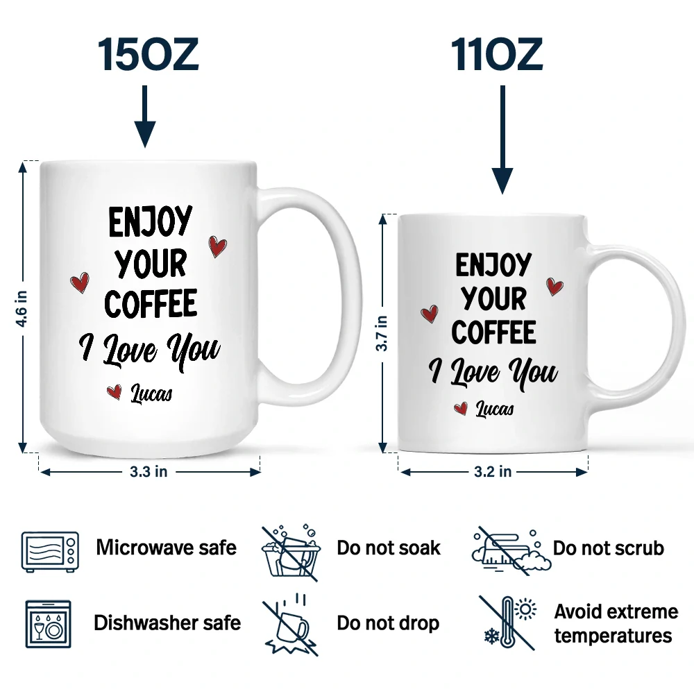 Good Morning Handsome Beautiful - Personalized Mug - Image 4