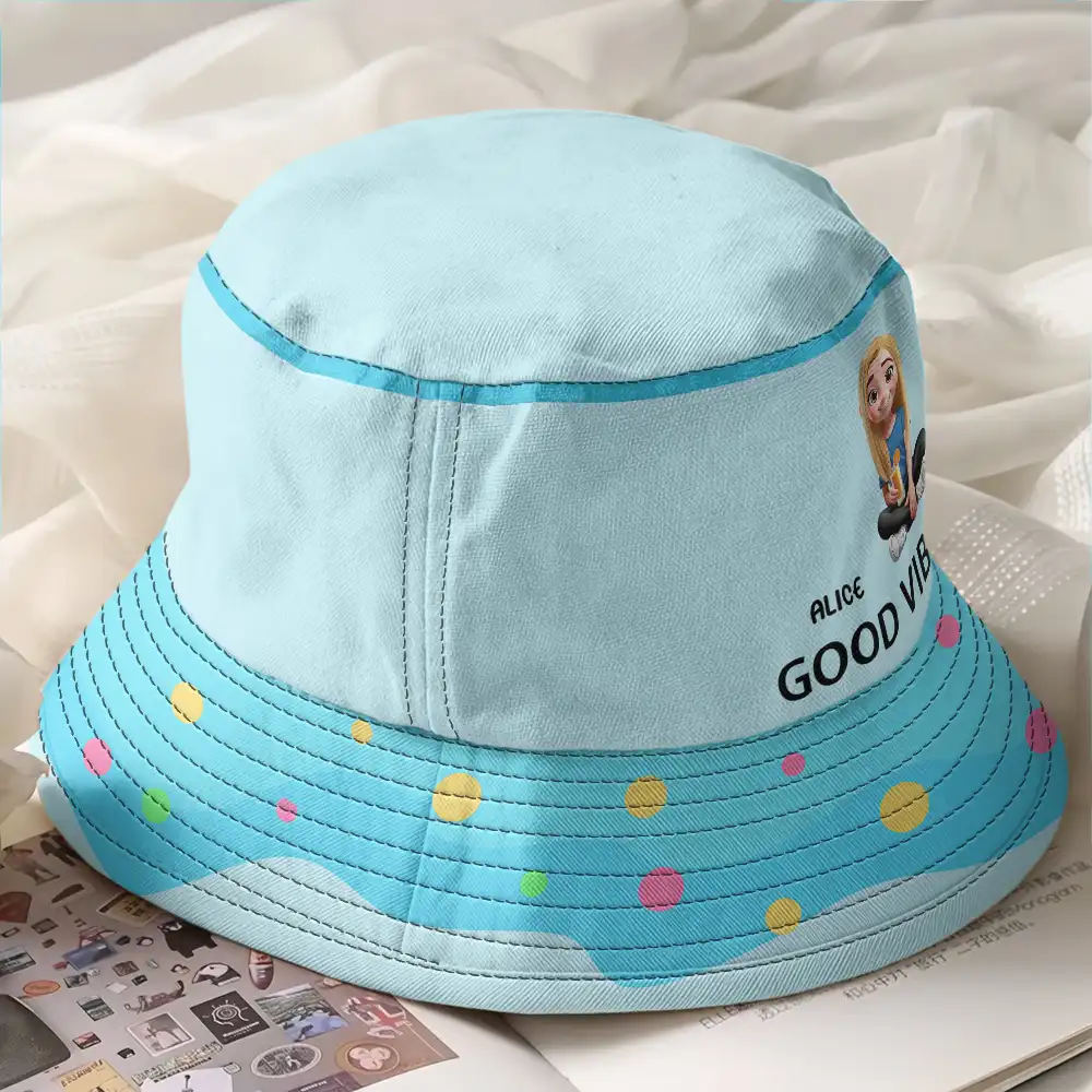 Good Vibes Only - Personalized Bucket Hat - Image 2
