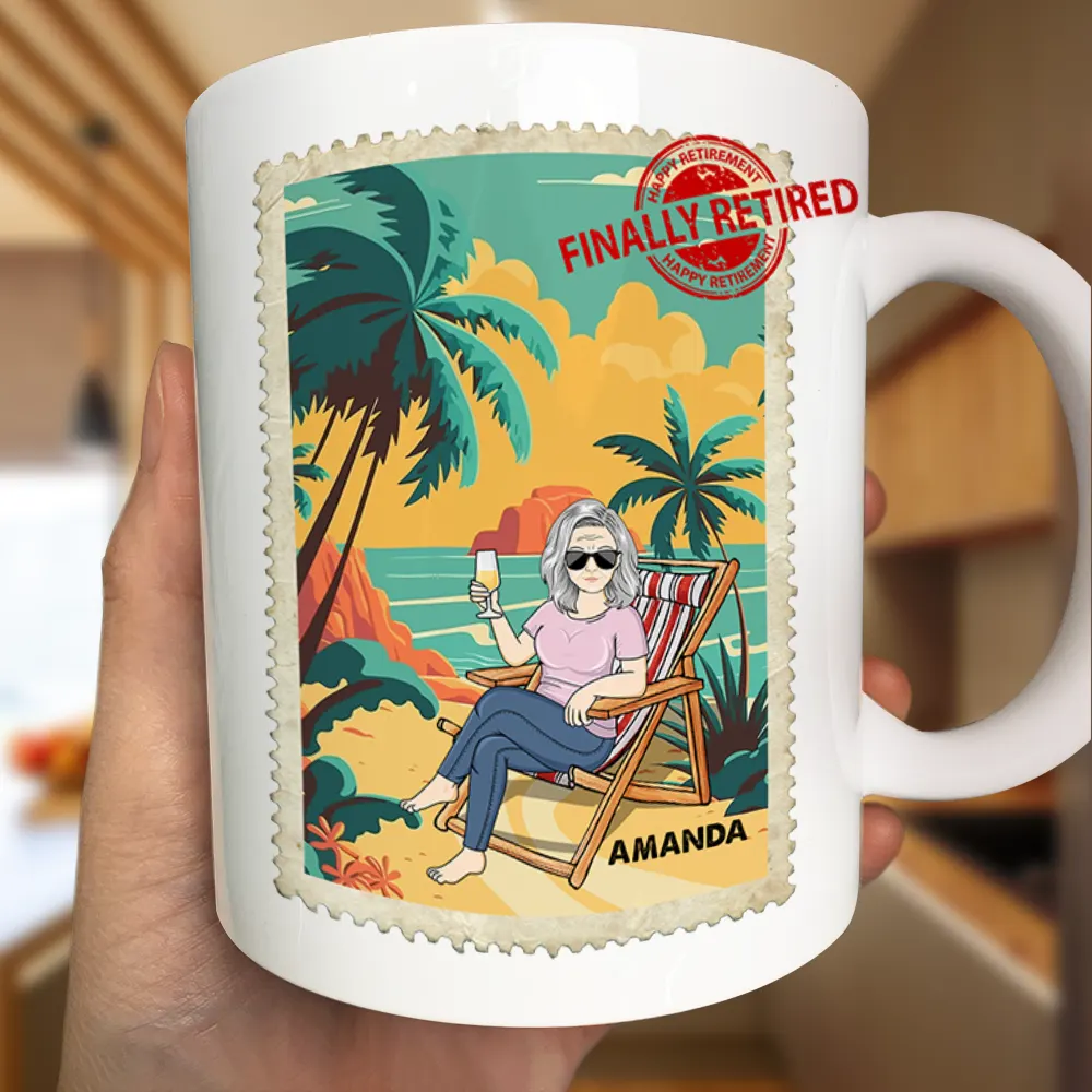 Goodbye Tension Hello Pension - Personalized Mug - Image 3