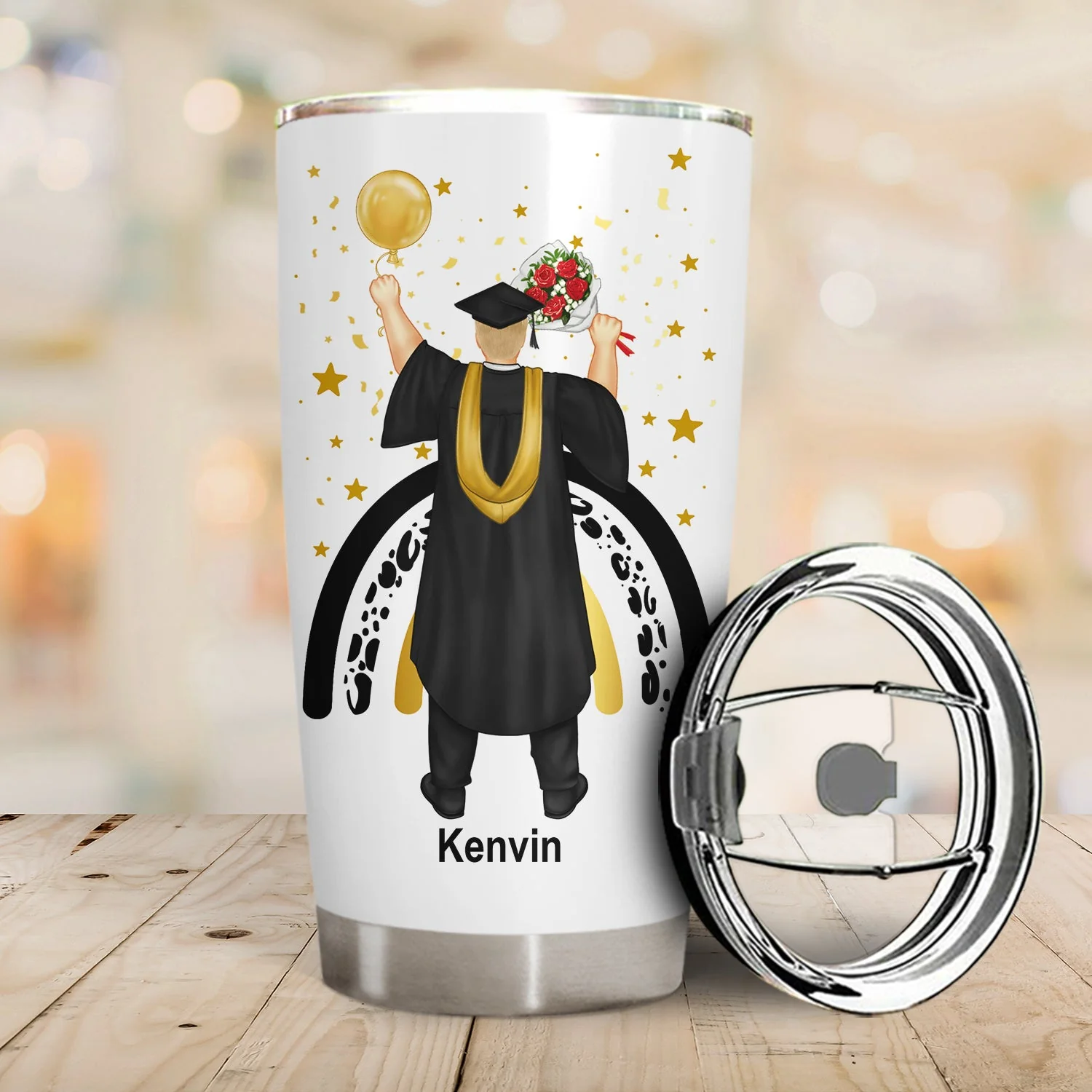 Graduate Nutrition Facts - Graduation Gift - Personalized Tumbler - Image 2