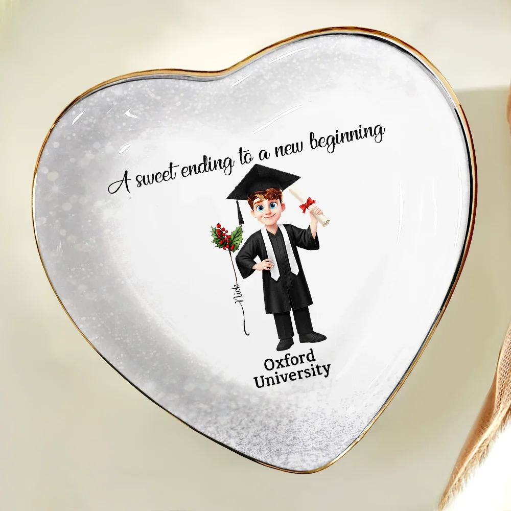 Graduation A Sweet Ending To A New Beginning - Personalized Ring Dish - Image 5