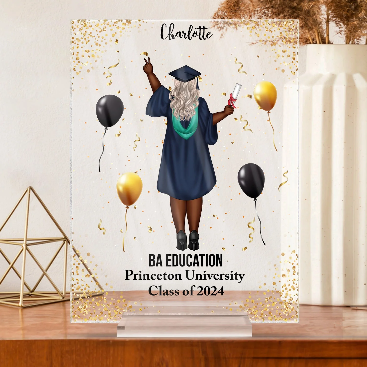 Graduation Appreciation - Graduation Gift For Friends, Family - Personalized Vertical Rectangle Acrylic Plaque - Image 3