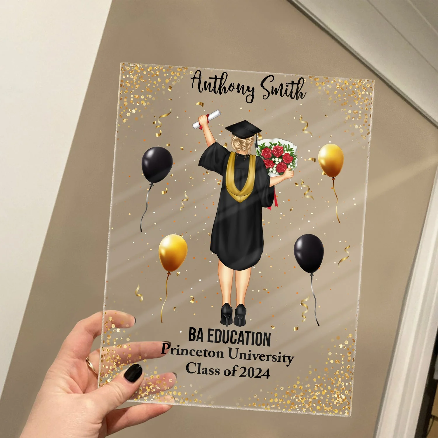 Graduation Appreciation - Graduation Gift For Friends, Family - Personalized Vertical Rectangle Acrylic Plaque - Image 4