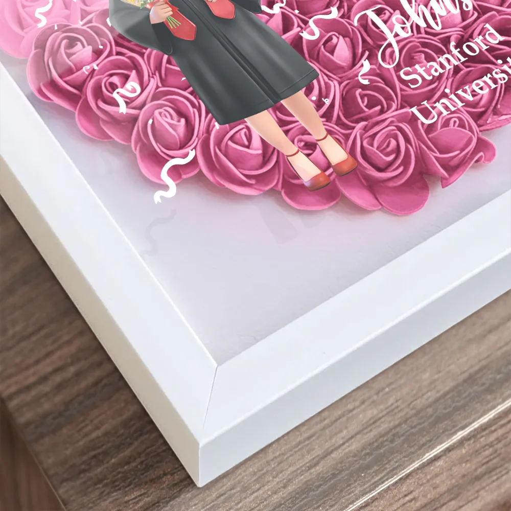 Graduation Celebration The Beauty Of The Future 3D Effect - Personalized Flower Shadow Box - Image 4