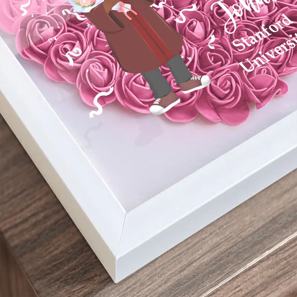 Graduation Celebration The Beauty Of The Future - Personalized Flower Shadow Box - Image 4