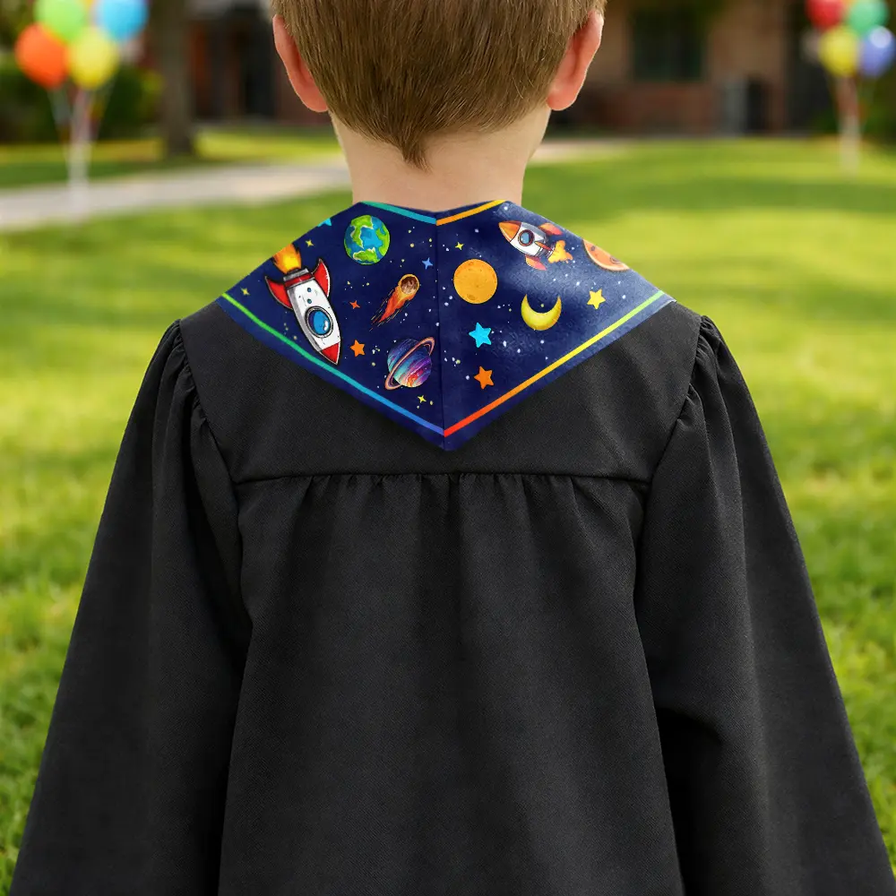 Graduation Kid Dinosaur Unicorn - Personalized Kid Graduation Stole - Image 3