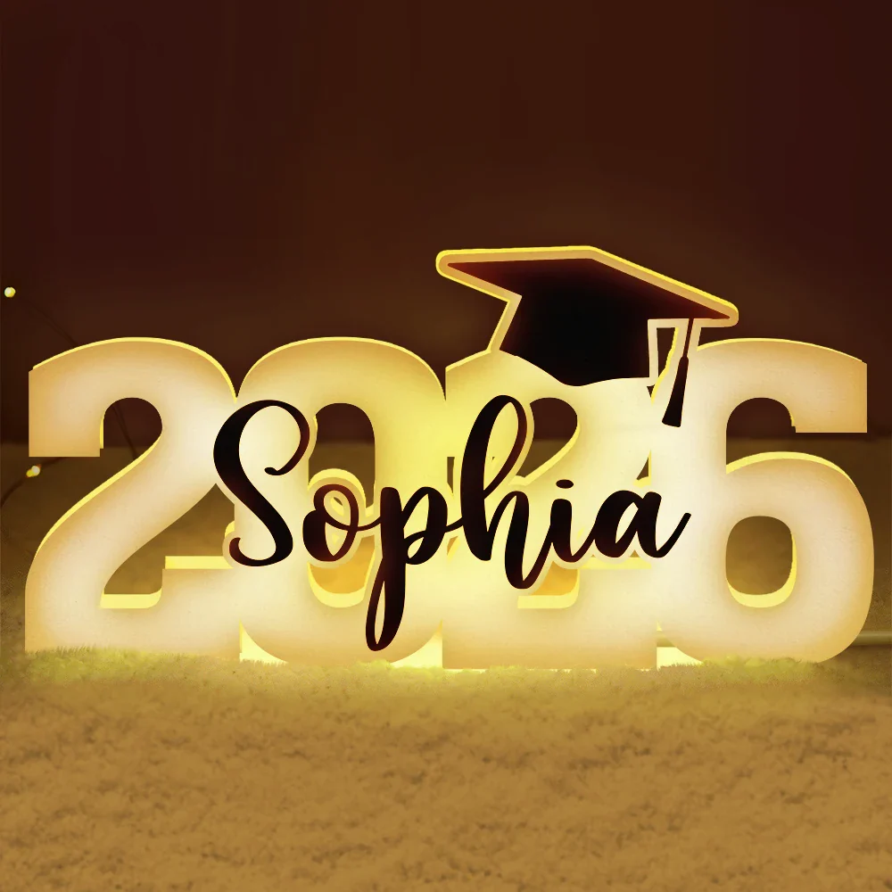 Graduation Year - Personalised Custom Shaped Light Box