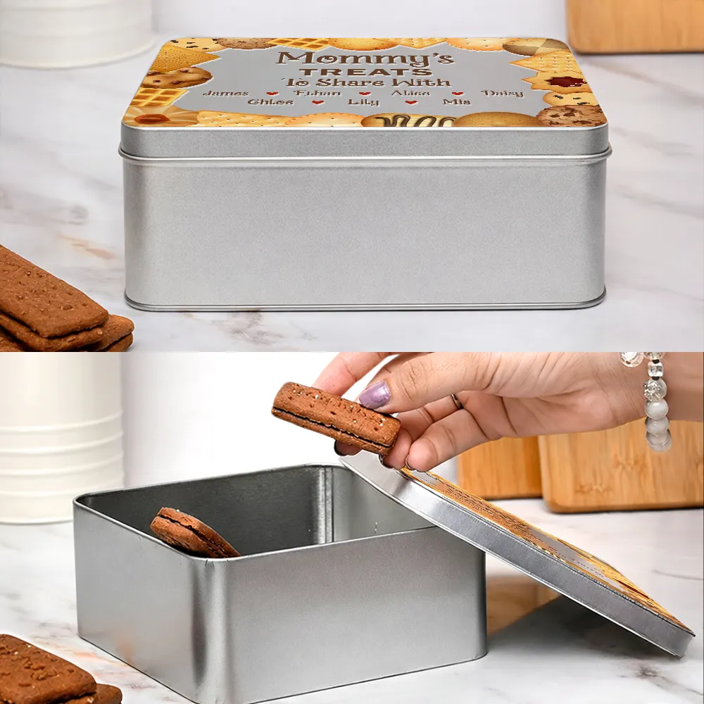 Grandad's Snacks To Share With The Grandkids - Personalized Metal Biscuit Tin - Image 5
