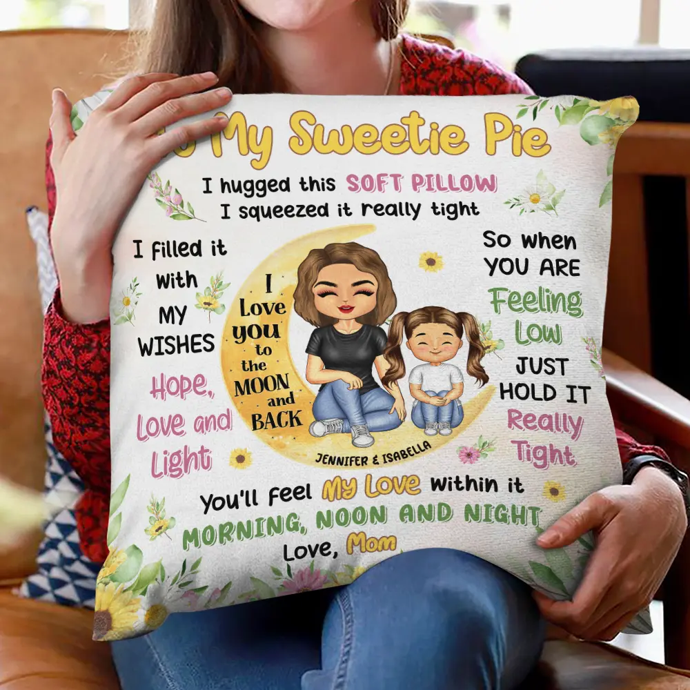 Granddaughter Grandson Hug This Soft Pillow - Personalized Pillow - Image 2
