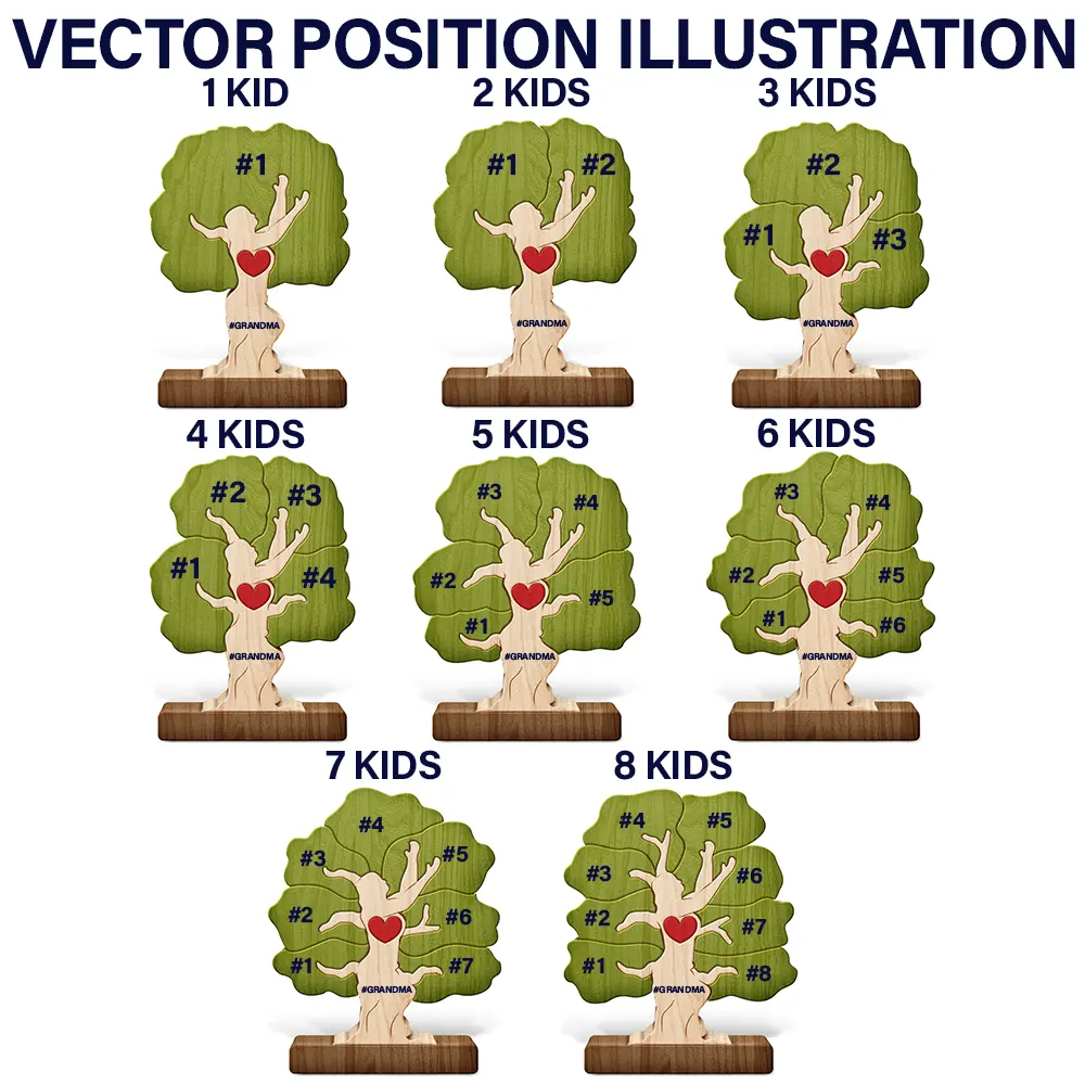 Grandkids Make Life Grand - Personalized Custom Shaped Wooden Puzzle - Image 5