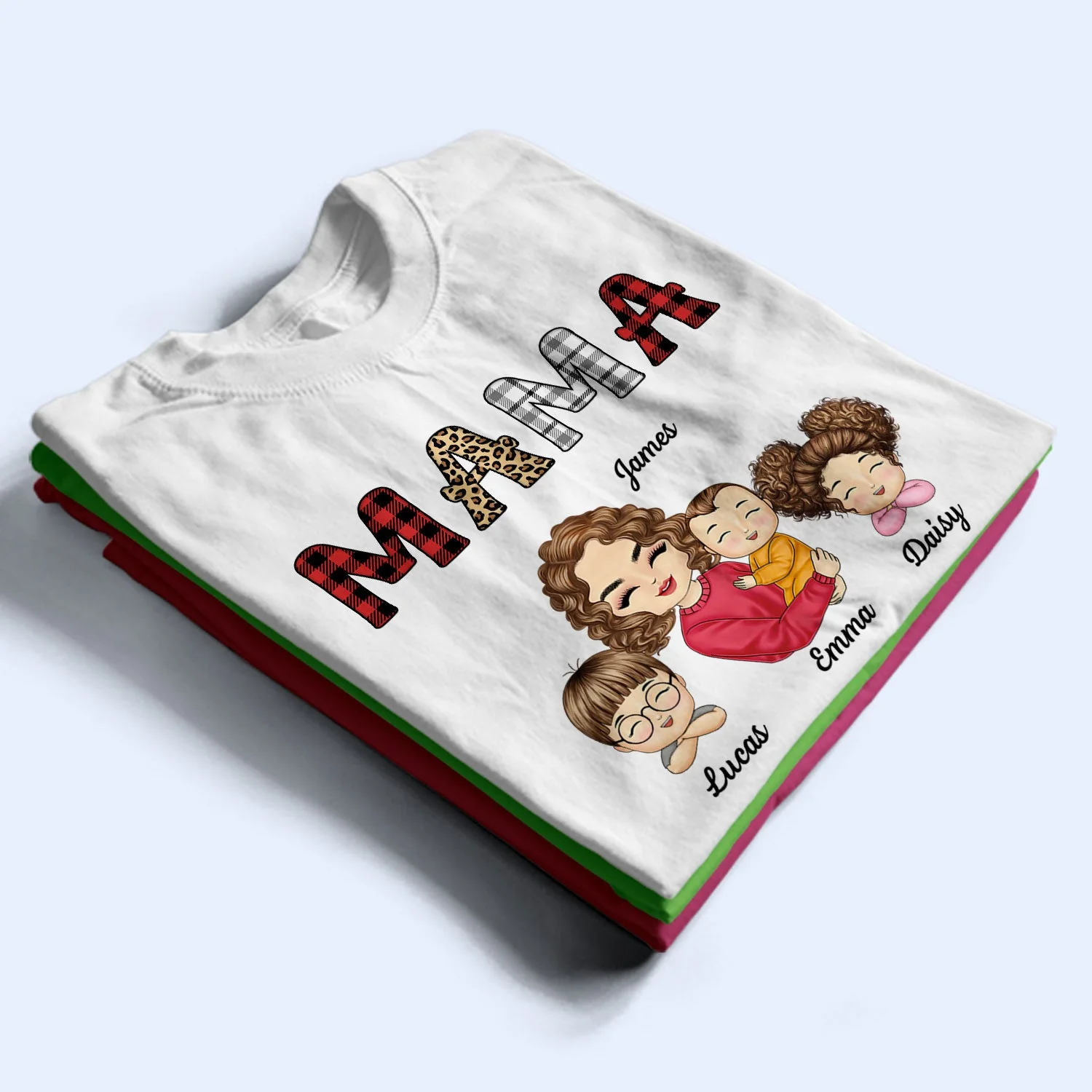 Grandkids Nana Mommy - Gift For Grandma, Mother, Aunt - Personalized T Shirt - Image 2