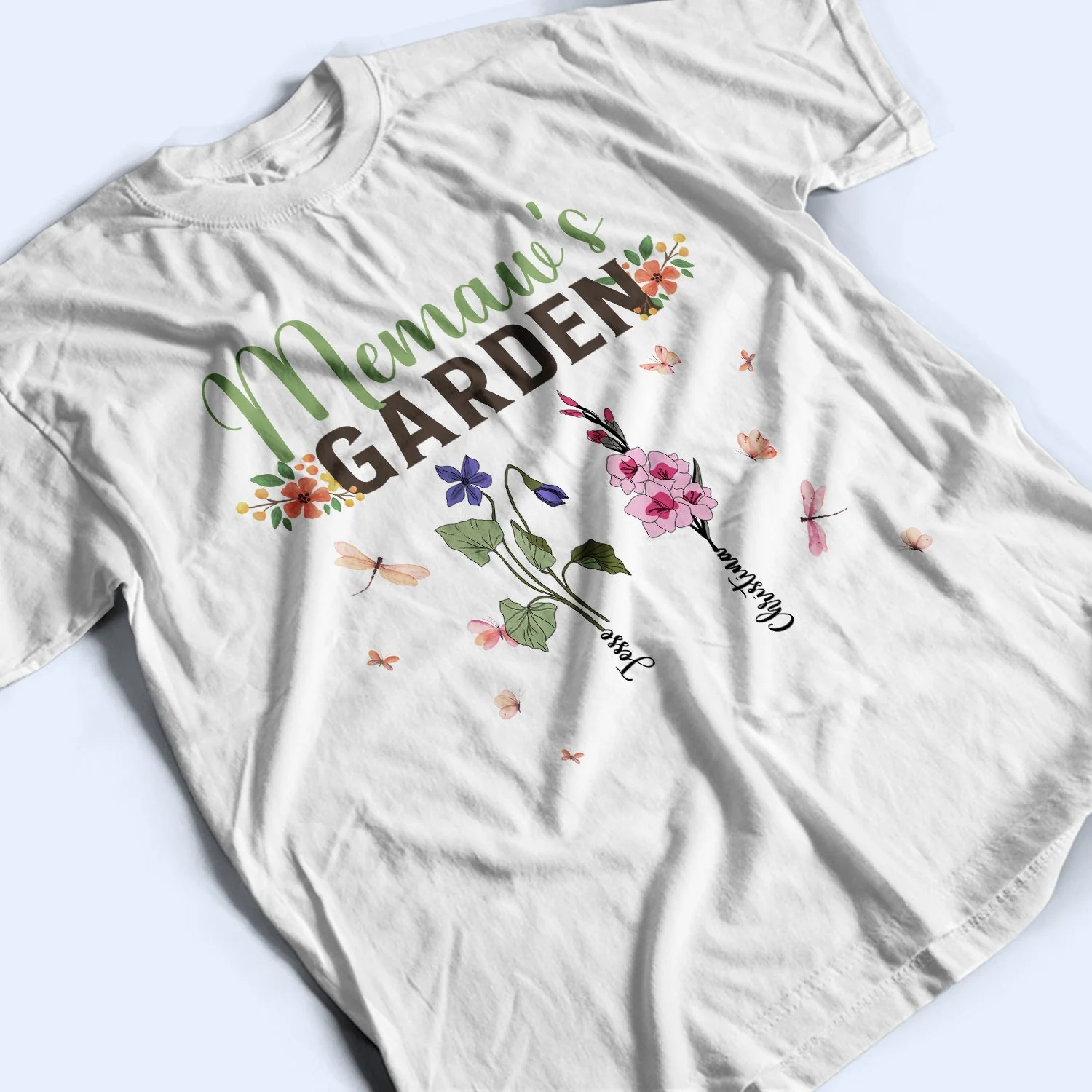 Grandma Garden - Birthday, Loving Gift For Mother, Grandma, Grandmother, Gardening - Personalized Custom T Shirt - Image 3