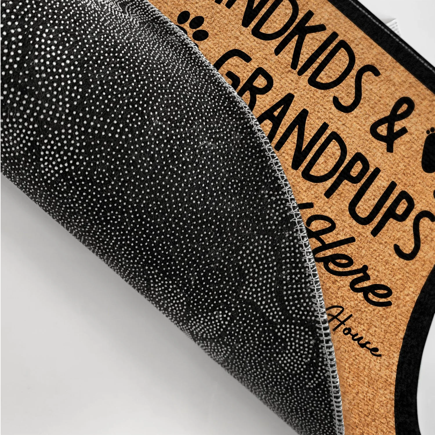 Grandma & Grandpa House Grandkids And Grandpups Spoiled Here - Gift For Grandparents - Personalized Doormat - Image 3