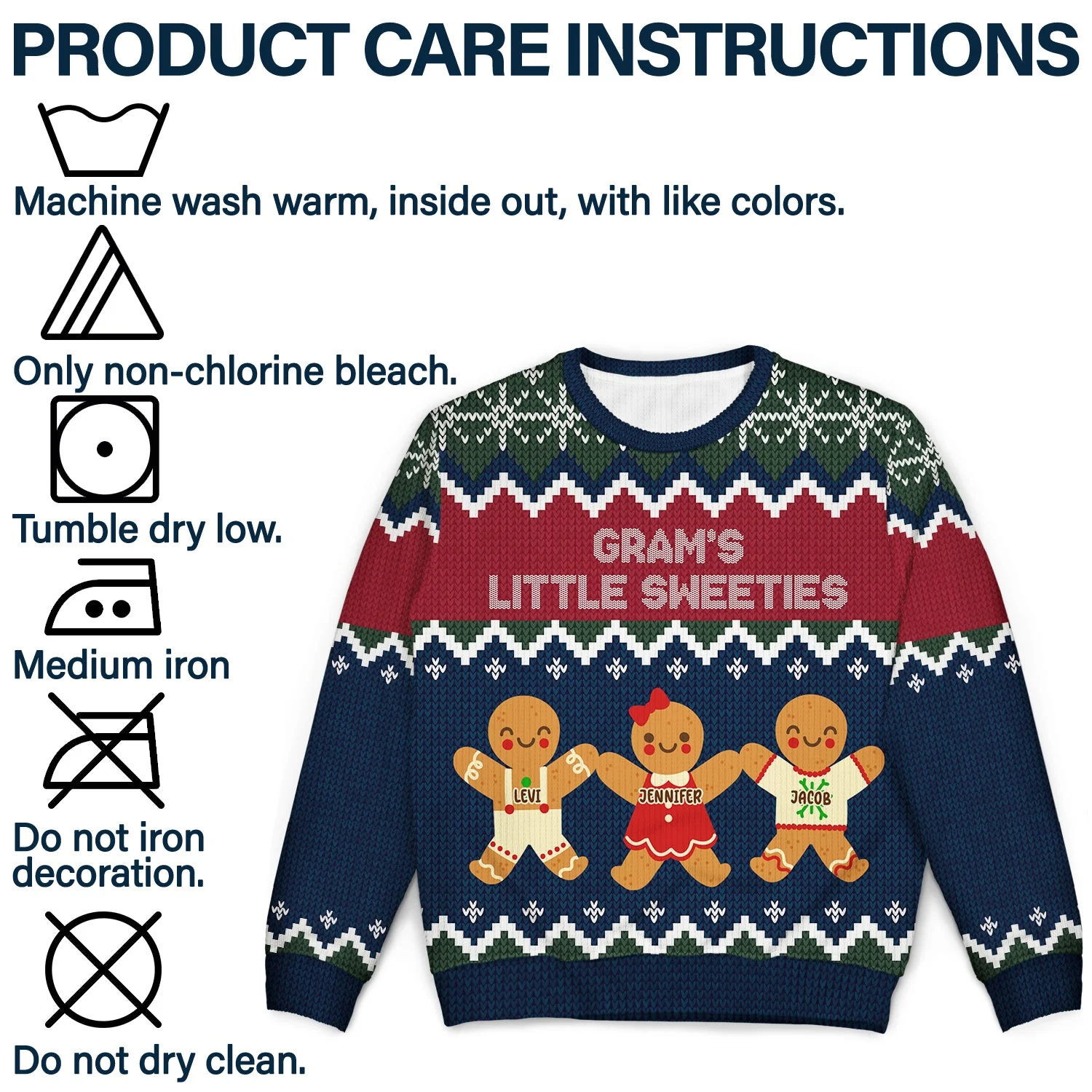 Grandma Grandpa Mom Dad Perfect Batch - Gift For Mom, Dad, Grandparents - Personalized Unisex Ugly Sweater - Image 7