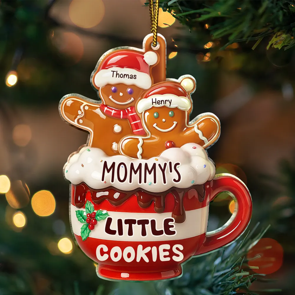 Grandma Grandpa Mom Dad Perfect Batch Gingerbread - Personalized Custom Shaped Acrylic Ornament - Image 3