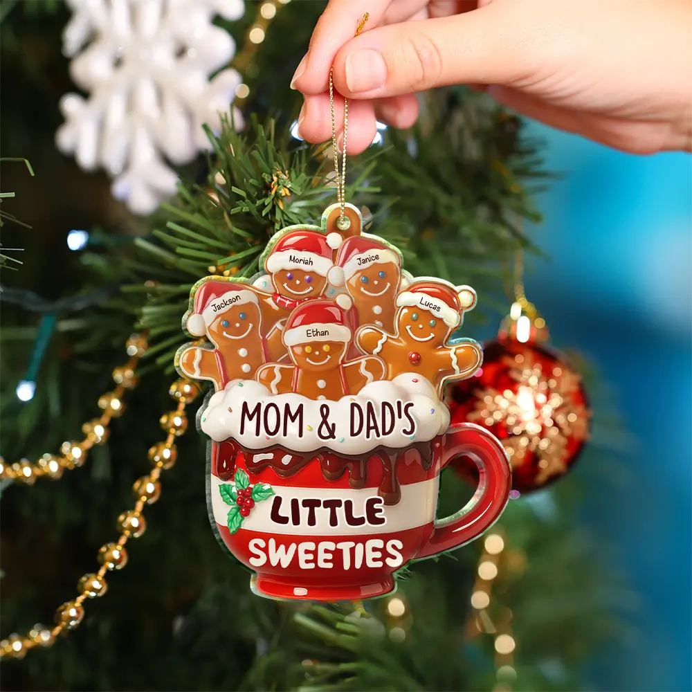 Grandma Grandpa Mom Dad Perfect Batch Gingerbread - Personalized Custom Shaped Acrylic Ornament - Image 4