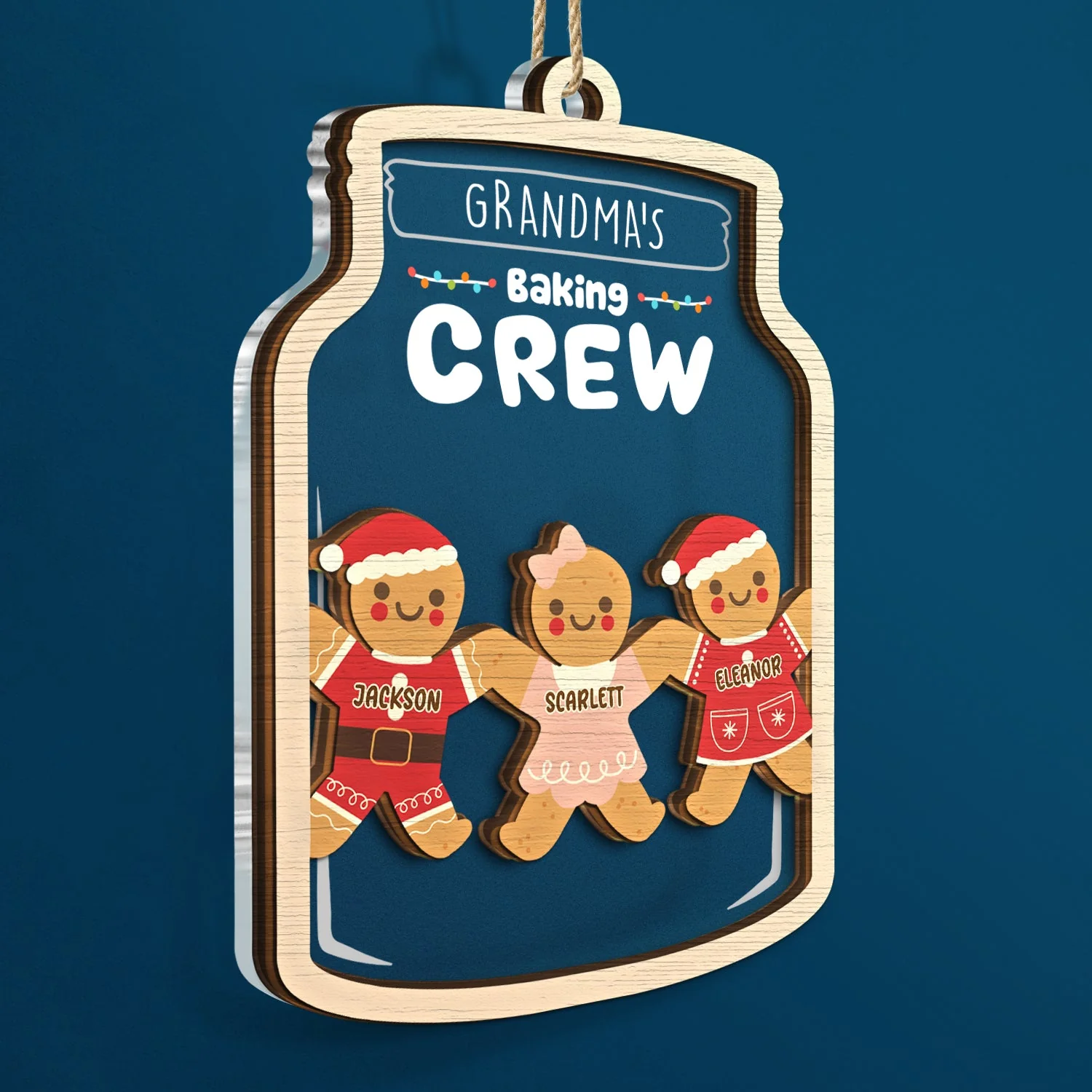 Grandma Grandpa Mom Dad Perfect Patch - Gift For Mom, Dad, Grandparents - Personalized 2-Layered Mix Ornament - Image 2